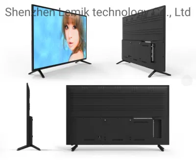 Comercio al por mayor OEM TV LED de 55 pulgadas Televisor de tamaño pequeño Smart HD Full Color negro TV inteligente digital FHD 1920 x 1080 píxeles LED Full HD TV LED HD